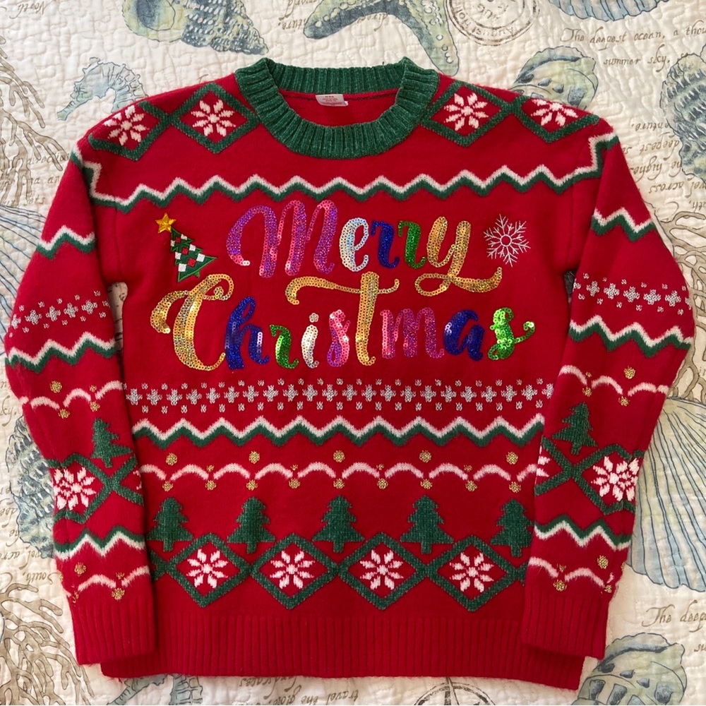 Holiday Time Red and Green Sweater Size XS NWT